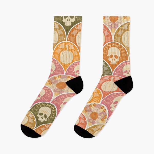 Item preview, Vintage Frights and Florals / Halloween Scallop 1 designed and sold by Carina Parry Studios.