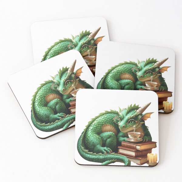 Item preview, Tea & Tomes – The Bookish Dragon designed and sold by DevasLane.