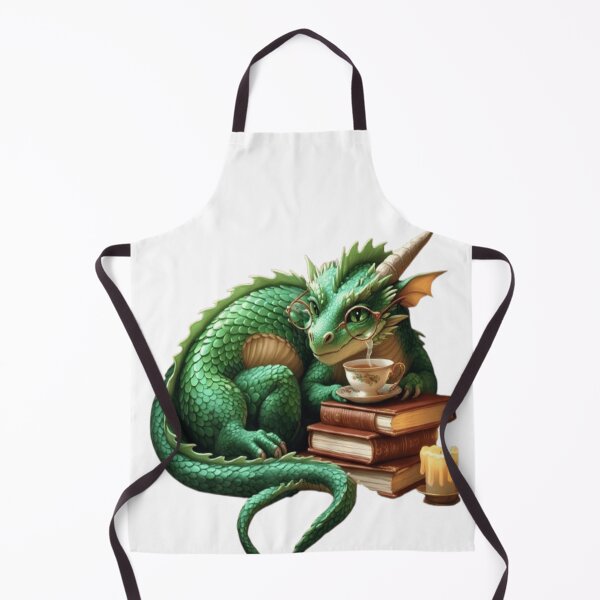 Item preview, Tea & Tomes – The Bookish Dragon designed and sold by DevasLane.