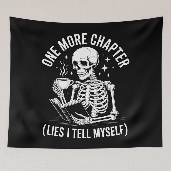 Item preview, One More Chapter Funny Skeleton Reading Book Lover Bookworm designed and sold by aidenpier.