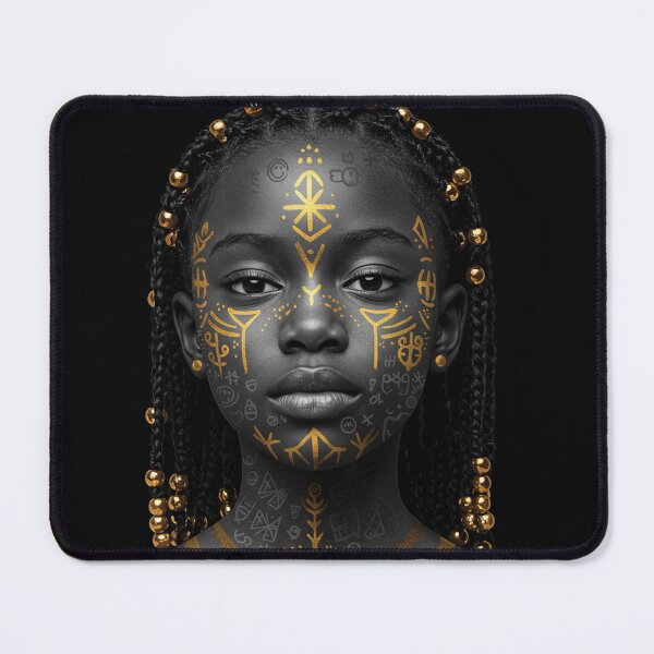 Item preview, Her Story in Symbols – African Pattern Face Art designed and sold by Afrobood.