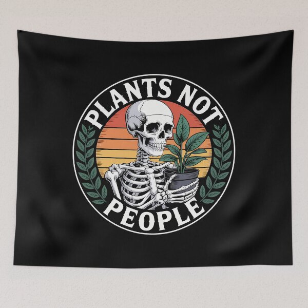 Item preview, Plants Not People Plant Lover Skeleton Gardener Gardening designed and sold by tearbytea.