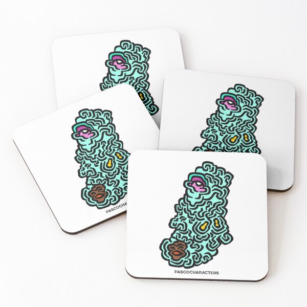 Item preview, Aqua Character Face Print designed and sold by pascocharacters.
