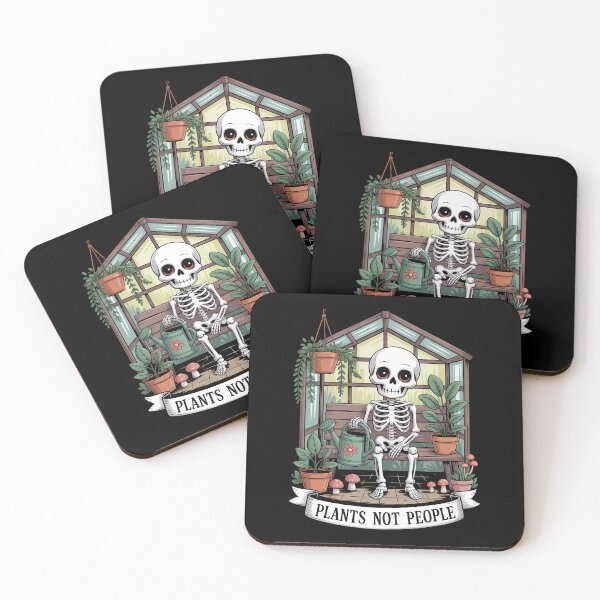 Item preview, Plants Not People Plant Lover Skeleton Gardening designed and sold by tearbytea.