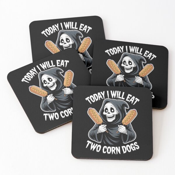 Item preview, Skeleton Corndogs Today I Will Eat Two Funny Halloween designed and sold by tearbytea.