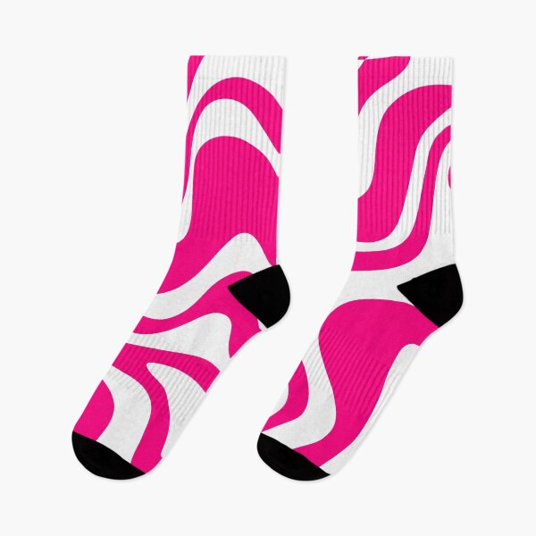 Item preview, Retro Liquid Swirl Abstract Pattern in Bright Hot Pink designed and sold by kierkegaard.