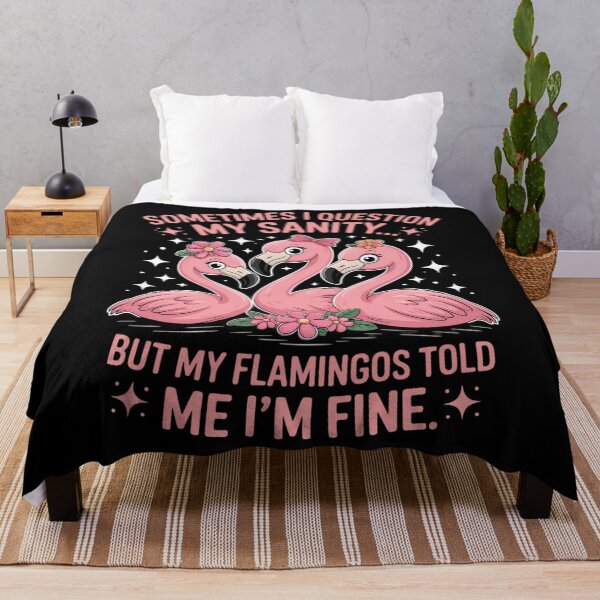 Item preview, Sometimes I Question My Sanity Flamingo Lovers designed and sold by tearbytea.