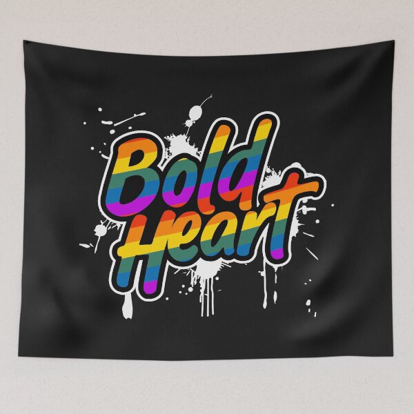 Item preview, Bold Heart Rainbow Pride Street Art designed and sold by Darderdoor.