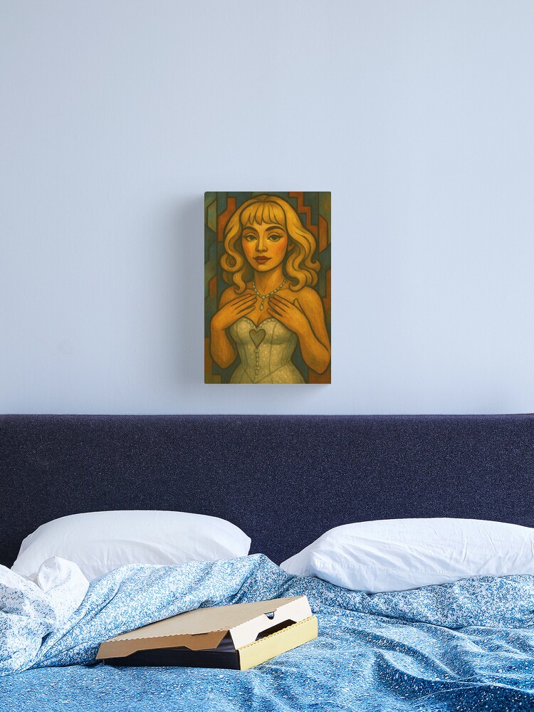 Thumbnail 2 of 3, Canvas Print, Sabrina Carpenter Cubist Portrait designed and sold by BubbleDesigns49.