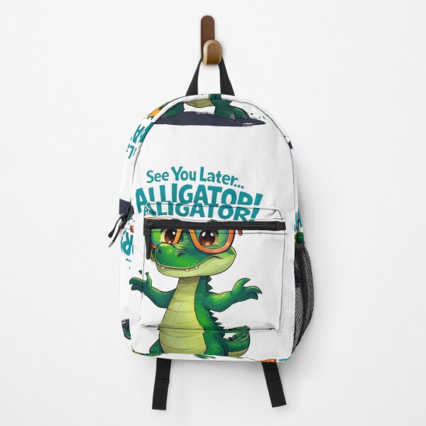 Item preview, Cool Cartoon Alligator with Orange Sunglasses – Fun Summer Animal Illustration designed and sold by PattysNco.