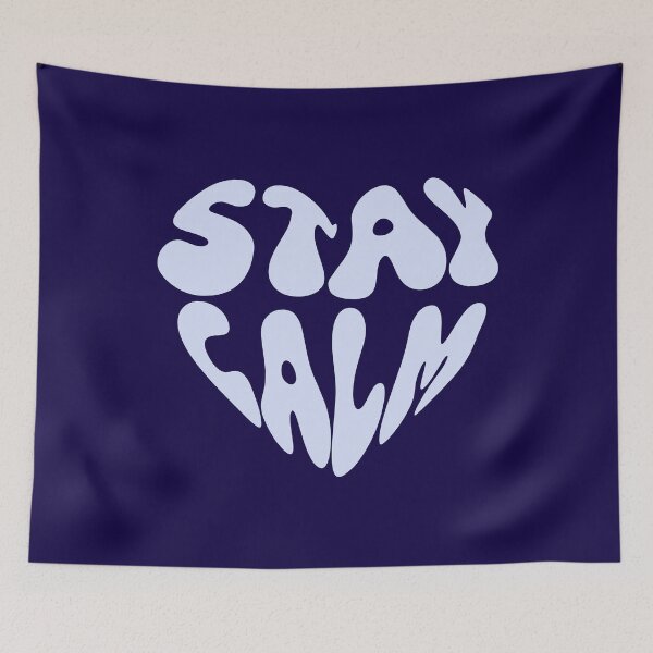 Item preview, Stay Calm Groovy Typography Design | Retro 70s Aesthetic Boho Quote Art designed and sold by typoinspired.