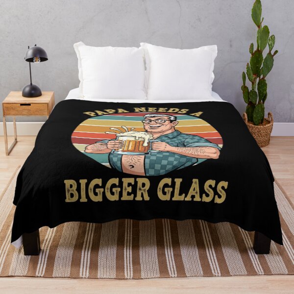 Item preview, Papa Needs a Bigger Glass Funny Beer Lover Design designed and sold by Giggle Gear.