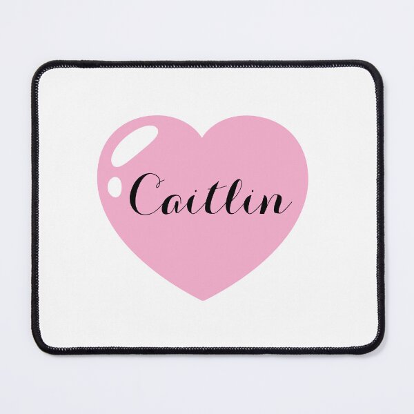 Item preview, Caitlin Name with Pink Heart designed and sold by Monika Howarth.