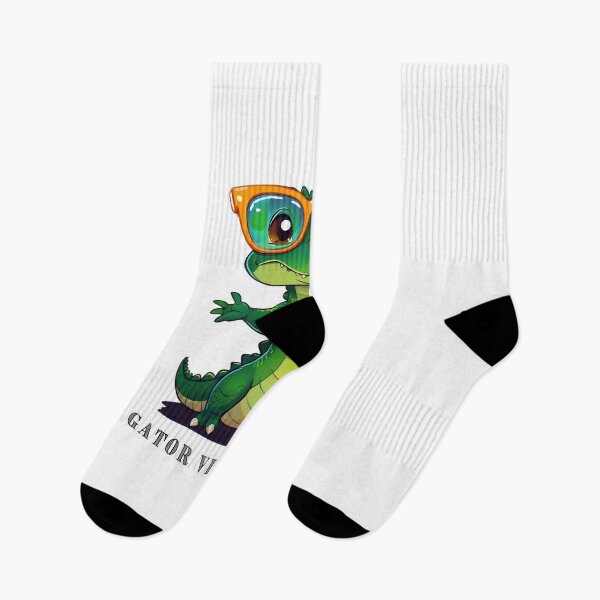Item preview, Cool Cartoon Alligator with Orange Sunglasses – Fun Summer Animal Illustration designed and sold by PattysNco.
