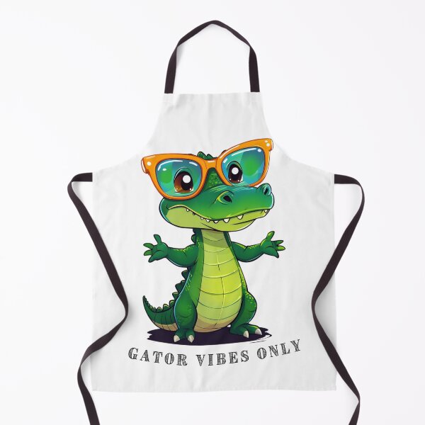 Artikelvorschau, Cooler Cartoon-Alligator mit orangefarbener Sonnenbrille – Lustige Sommer-Tierillustration entworfen und verkauft von PattysNco.