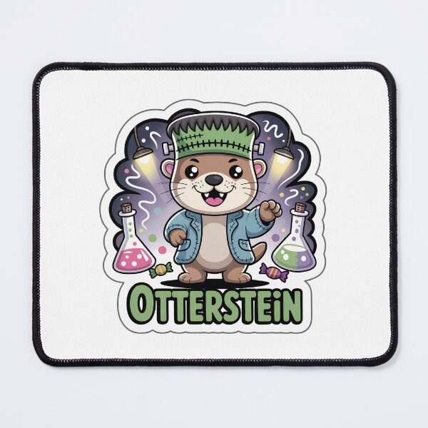 Item preview, Otterstein - Cute Chibi Otter Frankenstein Halloween Sticker designed and sold by Nuist25.