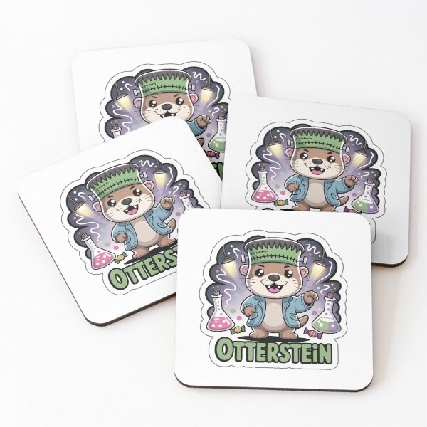 Item preview, Otterstein - Cute Chibi Otter Frankenstein Halloween Sticker designed and sold by Nuist25.