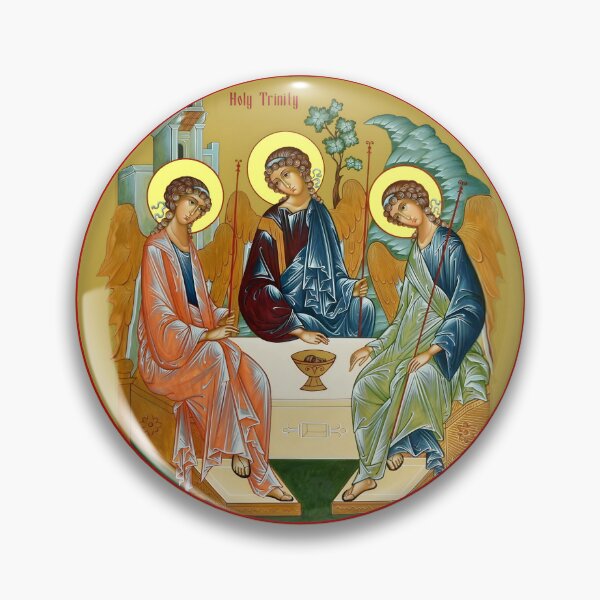 Item preview, icon Holy Trinity, round designed and sold by orthodox-icon.