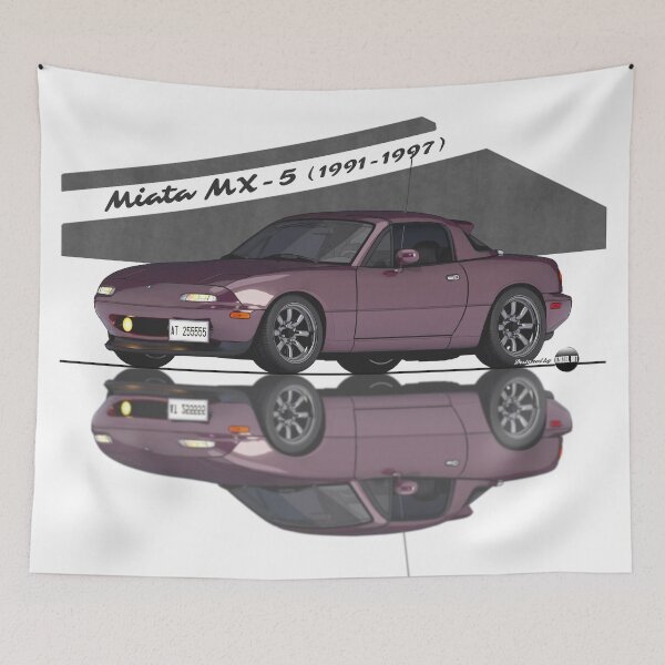 Item preview, Miata - MX-5 NA 1991-1997 (Merlot Mica) - Small Car, Big Smile designed and sold by Azaziel.