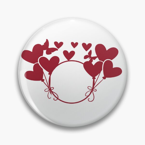 Item preview, Maroon Heart Balloon Frame – Romantic Celebration Wreath Design designed and sold by TeesHearts100.