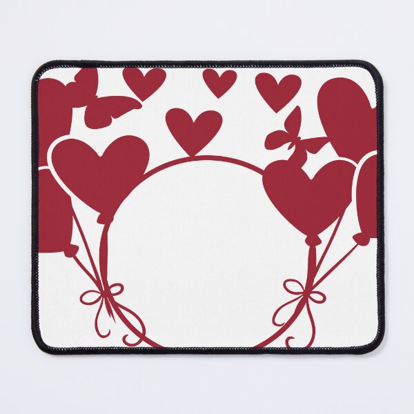 Item preview, Maroon Heart Balloon Frame – Romantic Celebration Wreath Design designed and sold by TeesHearts100.