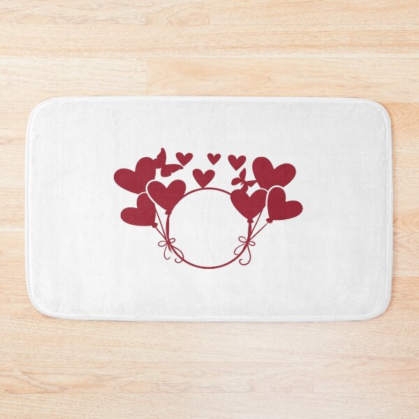 Item preview, Maroon Heart Balloon Frame – Romantic Celebration Wreath Design designed and sold by TeesHearts100.