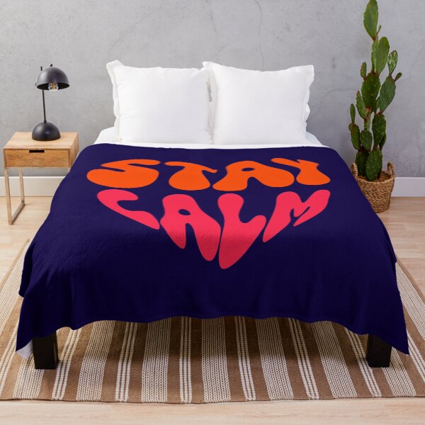 Item preview, Stay Calm Groovy Typography Design | Retro 70s Aesthetic Boho Quote Art designed and sold by typoinspired.