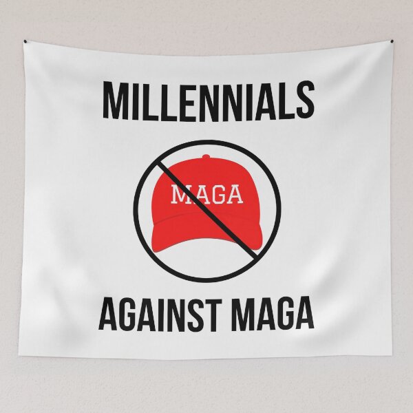 Item preview, Millennials against MAGA  designed and sold by Rachel the Artist .
