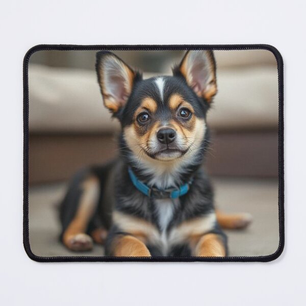 Item preview, Pawtrait of a Pup – Adorable Dog with Big Ears and Blue Collar designed and sold by Creative fashion Mix.