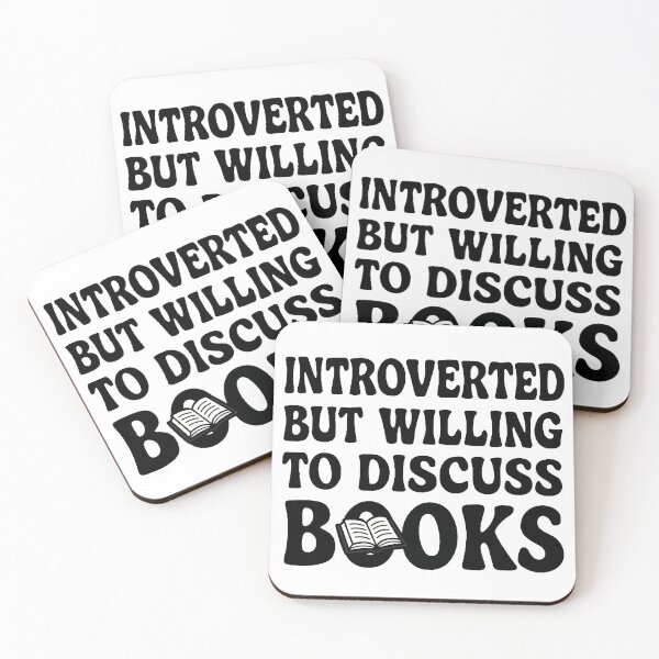 Item preview, Introverted but Willing to discuss books designed and sold by FarieArt.