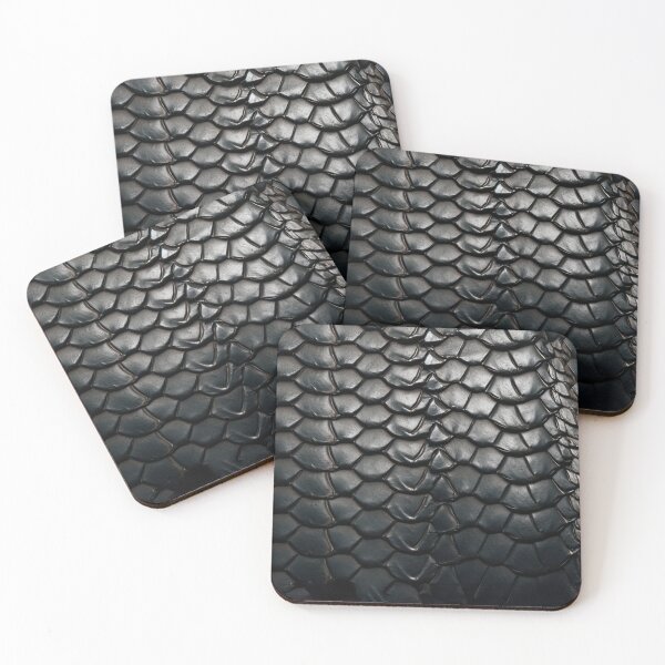 Item preview, Black Dragon Scale Texture – Dark Reptile Skin Pattern designed and sold by Josinta.
