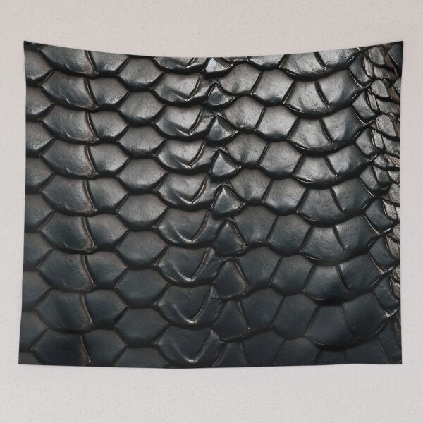 Item preview, Black Dragon Scale Texture – Dark Reptile Skin Pattern designed and sold by Josinta.