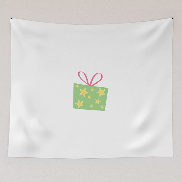 Item preview, Starry Gift Box – Sage Green Present with Pink Bow Design designed and sold by TeesHearts100.