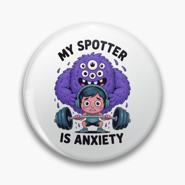Item preview, Funny Gym Anxiety Monster – Spotter Humor Design designed and sold by MonkiFlipp.
