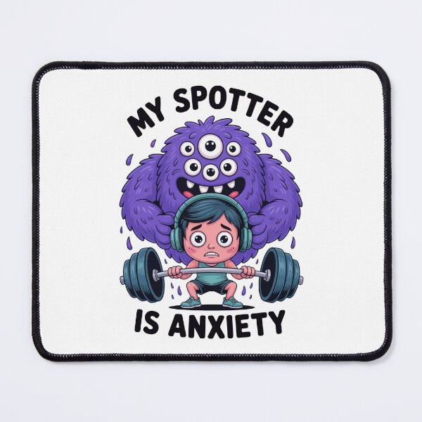 Item preview, Funny Gym Anxiety Monster – Spotter Humor Design designed and sold by MonkiFlipp.