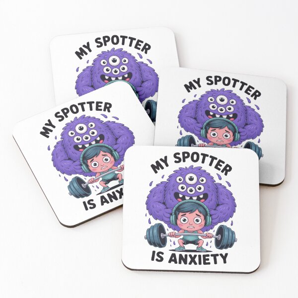 Item preview, Funny Gym Anxiety Monster – Spotter Humor Design designed and sold by MonkiFlipp.