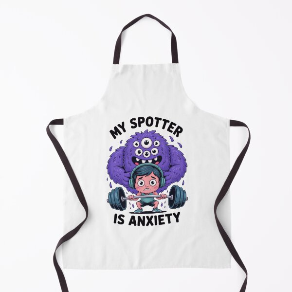 Item preview, Funny Gym Anxiety Monster – Spotter Humor Design designed and sold by MonkiFlipp.