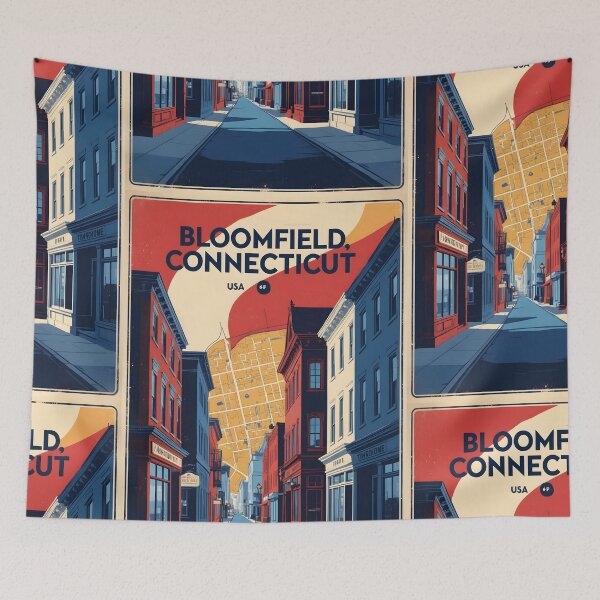 Item preview, Bloomfield Connecticut 1950s USA Vintage Travel Tourism designed and sold by TravelersGems.