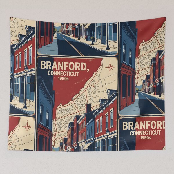 Item preview, Branford Connecticut 1950s USA Vintage Travel Tourism designed and sold by TravelersGems.