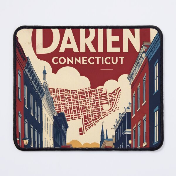 Item preview, Darien Connecticut 1950s USA Vintage Travel Tourism designed and sold by TravelersGems.