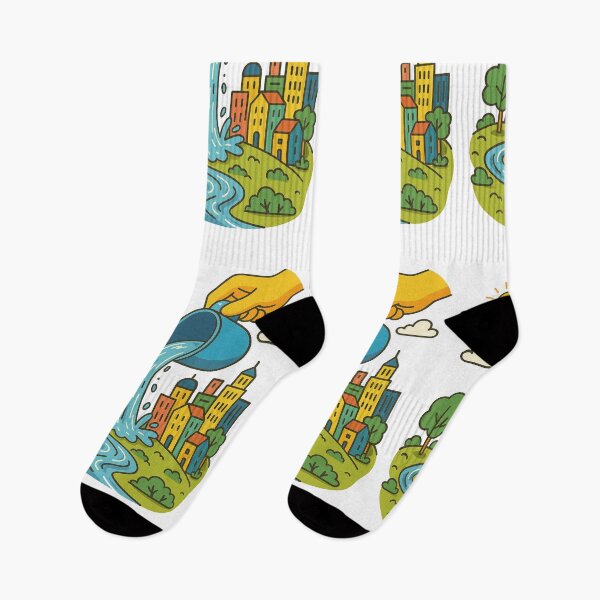 Item preview, Cartoon Water Flow Art for Nature Lovers designed and sold by Sadia  Jannat.