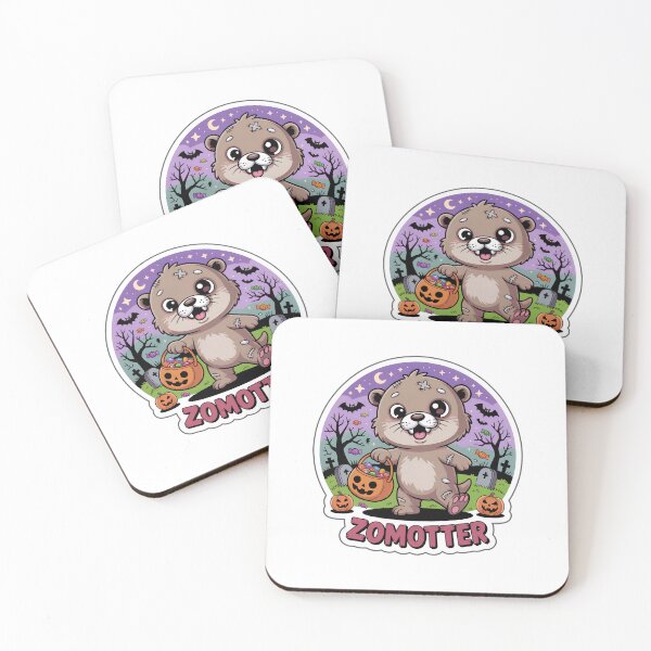 Item preview, Zomotter – Cute Zombie Otter Halloween Chibi Sticker designed and sold by Nuist25.
