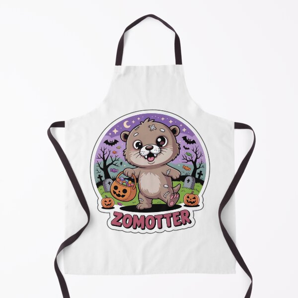 Item preview, Zomotter – Cute Zombie Otter Halloween Chibi Sticker designed and sold by Nuist25.