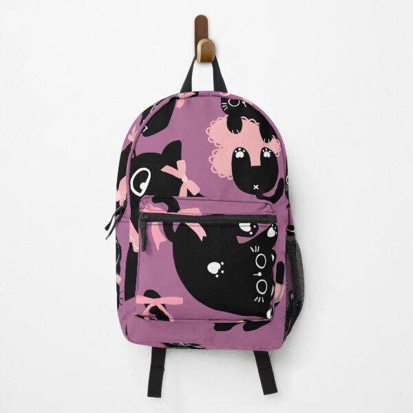 Item preview, Crazy pet black cat in pink bow designed and sold by BritishDelights.