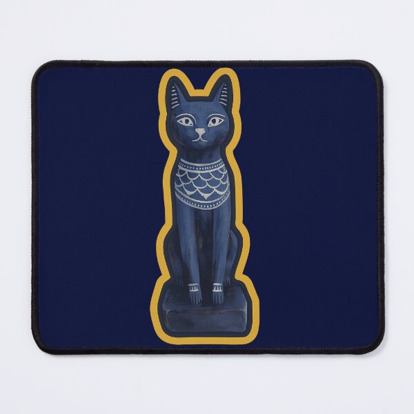 Item preview, Mystical Egyptian Blue Cat – Stylized Feline Sticker Illustration designed and sold by BubbleDesigns49.