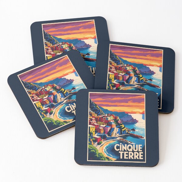 Item preview, A Vintage Travel Art of Cinque Terre - Italy  designed and sold by GoodOldVintage.
