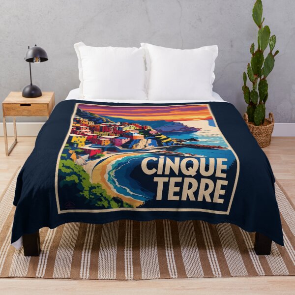 Item preview, A Vintage Travel Art of Cinque Terre - Italy  designed and sold by GoodOldVintage.