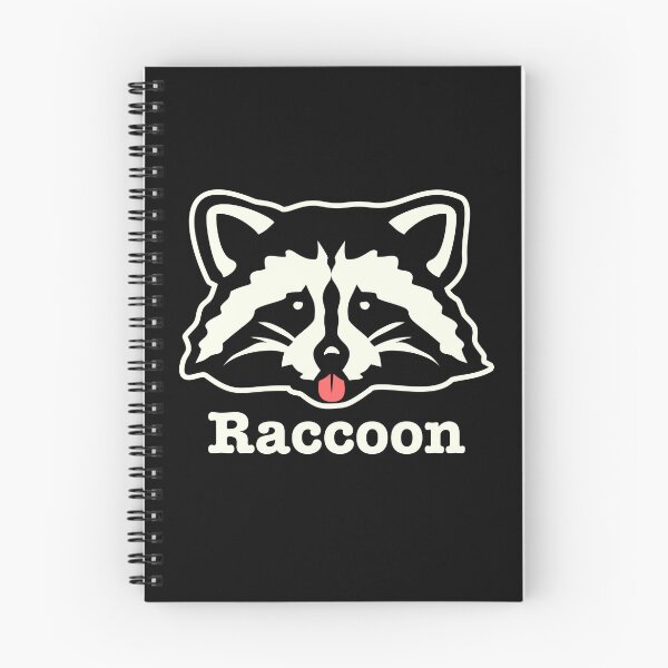 Item preview, Playful Raccoon Head with its tongue out Illustration in English words. designed and sold by OzzyMac.