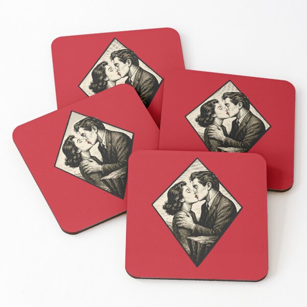 Item preview, Vintage Lovers Kiss Romance Classic Art designed and sold by Shoot-The-Moon.