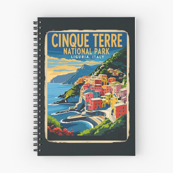 Item preview, A Vintage Travel Art of Cinque Terre National Park - Italy  designed and sold by GoodOldVintage.